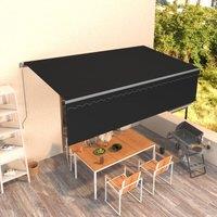 Berkfield Home Manual Retractable Awning with Blind 5x3m Anthracite