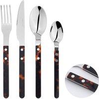 Glim & Glam Cutlery Sets Stainless Steel 24pc Set Anydate Resin in Silver