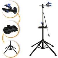 SPETLEK Bike Repair Stand Folding Adjustable Mechanic Maintenance Station in Black