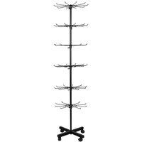 Kelvenix 6-Tier Black Rotating Display Stand, Movable Jewelry Keyring Shelves