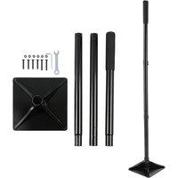 Kelvenix Heavy Duty 20cm Ground Tamper, Earth Soil Rammer, Adjustable Leveling in Black