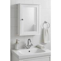 SPETLEK White Grey Wall Mounted Bathroom Cabinet Mirrored Storage