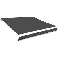 Berkfield Home Awning Top Sunshade Canvas Anthracite 500x300 cm in Black