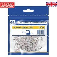 Bedsland 6mm Round Cable Clips Strong Wire Holders for Cable Management in White