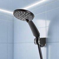 Showerdrape Activo 5-Spray Shower Head - Chrome or Black, Multi-Function Handset in Black
