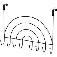 Showerdrape Rainbows Black or Chrome Over Door Storage Hooks