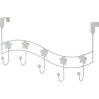 Showerdrape Flowers beige, Pink, Sage Green or White Over Door Storage Hooks