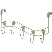 Showerdrape Flowers beige, Pink, Sage Green or White Over Door Storage Hooks