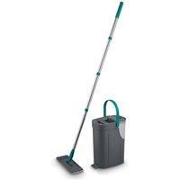 Tower Flat Mop & Bucket Set with Refills in Dark Grey