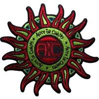 Alice In Chains Sun Logo Colour Woven Patch in Red