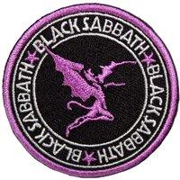 Black Sabbath Daemon Circle Woven Patch in Black