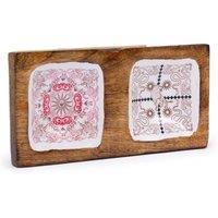 KDMD Hop Hare Enamel Double Trinket Tray - Cupid & Lion Gift in Brown