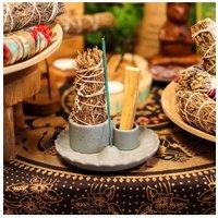 KDMD Blue Lotus Ceramic Palo Santo & Smudge Holder for Rituals & Meditation