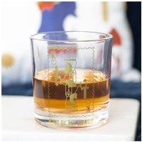KDMD King of My Heart Gold Card Drinking Glass - 300ml, Elegant Gift in Clear