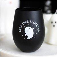 KDMD Spooky Ghost Stemless Glass - Keep Your Spirits Up, 500ml in Black