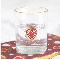 KDMD Sacred Heart Lowball Glass - Romantic Gift & Elegant Tableware in Clear