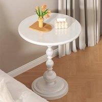 Ventryn Modern Minimalist Bedside Table with Storage Shelf Style Decor in White