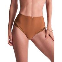 Aubade Women's Sheer Emotion High Waist Brief in Brown | Size: 18