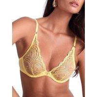Aubade Women's Vibes Triangle Plunge Bra in Yellow | Size: 30E
