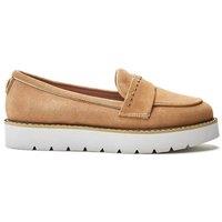 Moda In Pelle Women's 'Elber' Suede Loafers in Camel | Size: 8