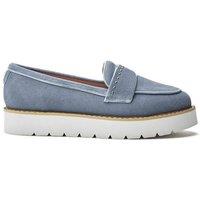 Moda In Pelle Women's 'Elber' Suede Loafers in Light Blue | Size: 7