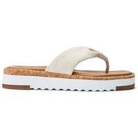 Moda In Pelle Women's 'Kadence' Leather Flatform Sandals in Off-White | Size: 7