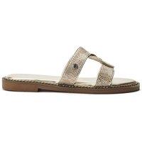 Moda In Pelle Women's 'Lupin' Lizard Sandals in Gold | Size: 4