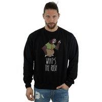 Disney Men's Zootropolis Whats The Rush Sweatshirt in Black | Size: XL