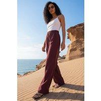 Roman Women's Crepe Elasticated Waist Trouser in Chocolate | Size: 14
