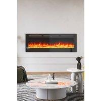 Living and Home 60 Inch inset Electric Fireplace with Remote in Black