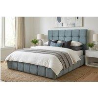Stratus Interiors Cloud Bed Fabric Cubed - No Storage Type in Mid Blue | Size: Single
