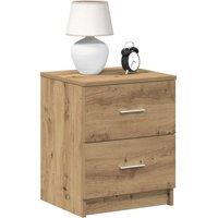 Berkfield Home Bedside Cabinets 2 pcs with 2 Drawers Artisan Oak 40x36x50 cm in Brown | Size: 40 x 36 x 50 cm