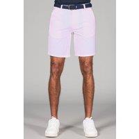 Tokyo Laundry Men's Cotton Oxford Shorts with Belt in Rose | Size: XL