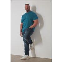BadRhino Men's Washed Denim Stretch Jeans in Blue | Size: 38R