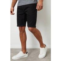 Threadbare Men's 'Edmonton' Turn Up Denim Shorts in Black | Size: 34R
