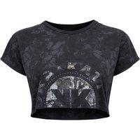 Gymshark Women's KK Twins Raw Black Crop Top | Size: Medium