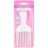 Brushworks Women's Afro Combs - 2 Pack