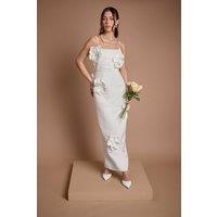 Coast Women's Corsage Pencil Wedding Dress in Ivory | Size: 16