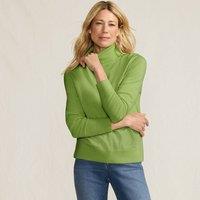 Lands' End Women's Merino Roll Neck Sweater in Green | Size: 14-16