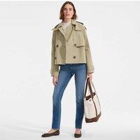 Lands' End Women's Hooded Trench Jacket in Khaki | Size: 16-18