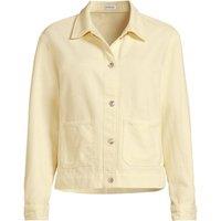 Lands' End Women's Petite Linen Blend Jeans Jacket in Nude | Size: 6