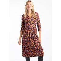 Weird Fish Women's Isolde Printed Jersey Midi Dress in Blue | Size: 14