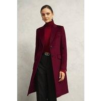 Hobbs London Women's Cavendish Coat in Wine | Size: 22