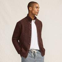 Lands' End Men's Wool Touch Button Cardigan in Dark Brown | Size: XL