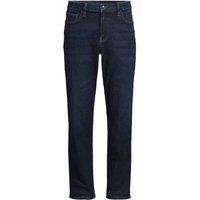 Lands' End Men's All-Day Coolmax Straight Leg Stretch Jeans in Dark Indigo | Size: 34R