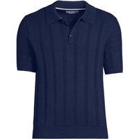 Lands' End Men's Short Sleeve Silk Blend Polo Shirt in Dark Navy | Size: Medium