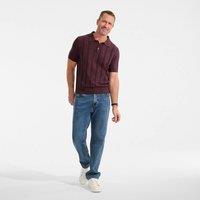 Lands' End Men's Short Sleeve Silk Blend Polo Shirt in Burgundy | Size: Large