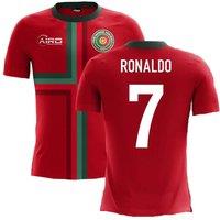 Portugal Men's 2025‑2026 Airo Concept Home Shirt - Ronaldo 7 in Red | Size: Large