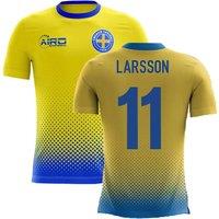 Sweden Men's Airo Concept Home Shirt - Larsson 11 (2025‑2026) in Yellow | Size: Small