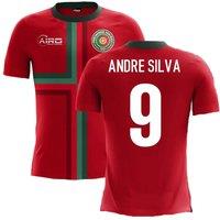 Portugal Men's Airo Concept Home Shirt - Andre Silva 9 in Red | Size: 4XL